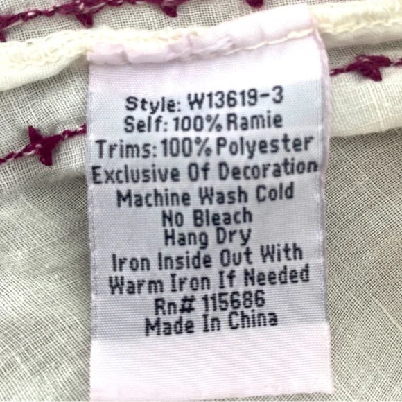 Johnny Was Allegra Embroidered Peasant Blouse Size Large - Picture 9 of 11